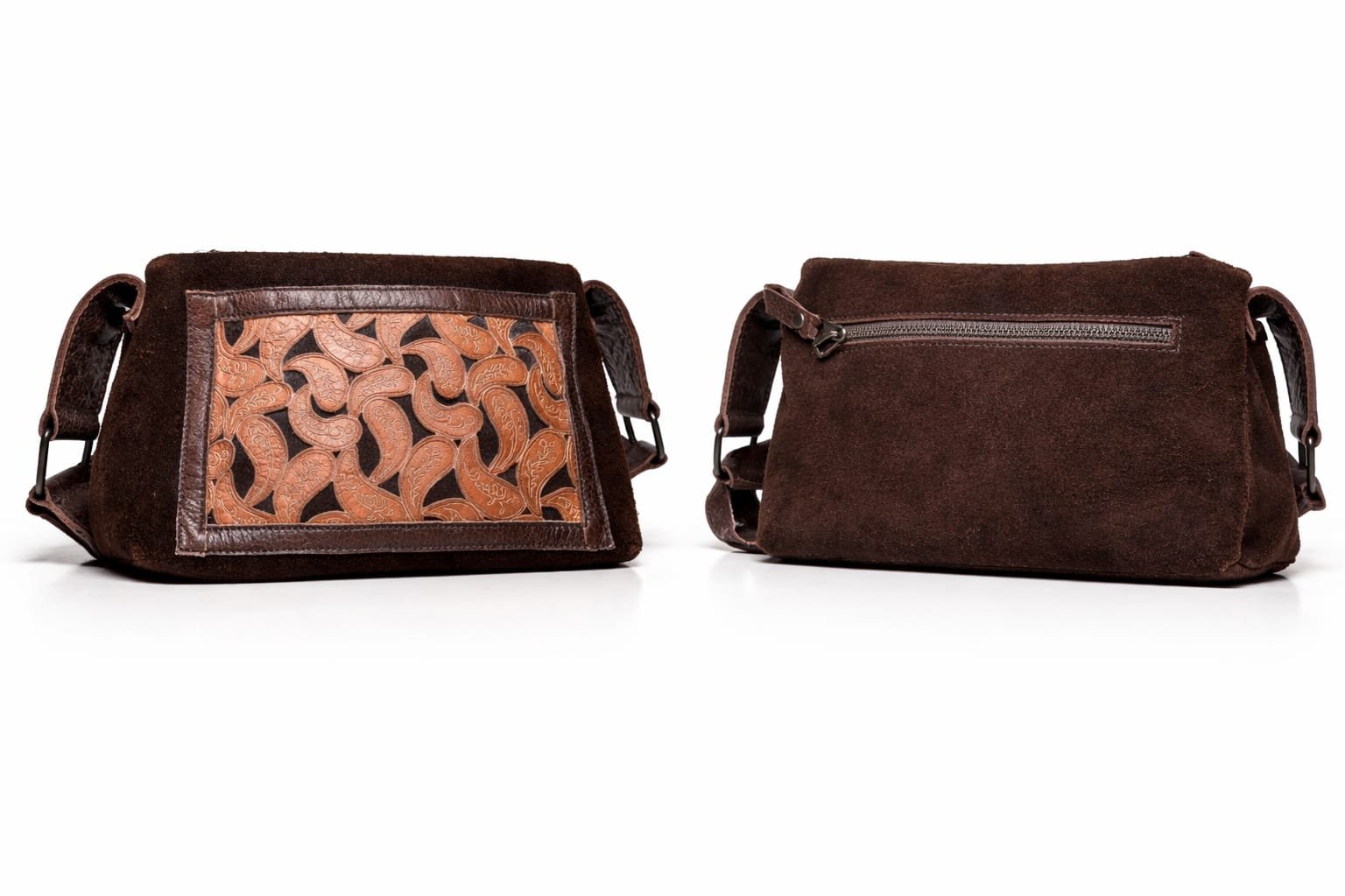 bandolera praga cuero labrado