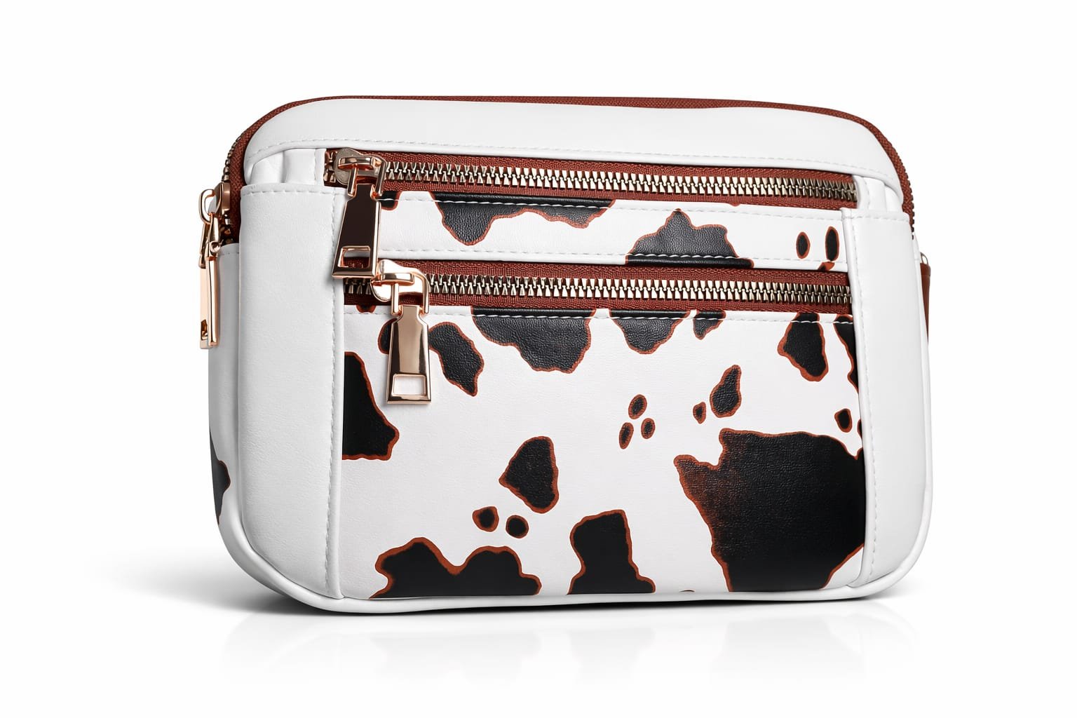 bandolera mujer sintética animal print vaquita con correa regulable Vonna Chic