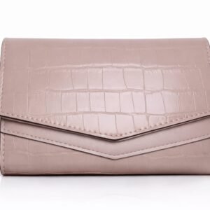 billetera mujer nude ecocuero textura croco diseño clásico Vonna Chic