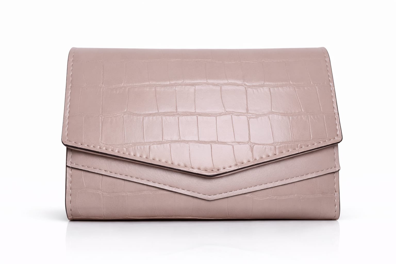 billetera mujer nude ecocuero textura croco diseño clásico Vonna Chic