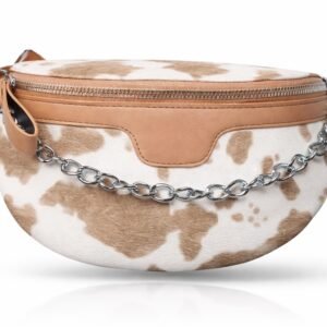 bandolera mujer sintética animal print tonos neutros con cadena Vonna Chic